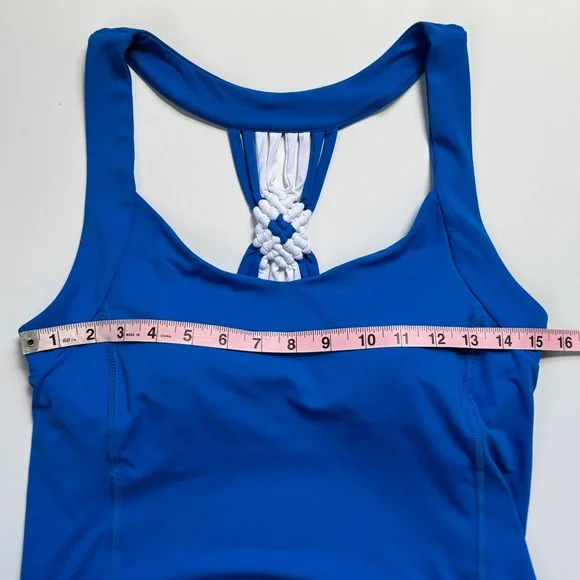 Lilly Pulitzer Luxletic UPF 50 Pilar Bra tank in Blue Size M - Picture 8 of 11